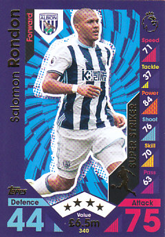 Salomon Rondon West Bromwich Albion 2016/17 Topps Match Attax Super Striker #340